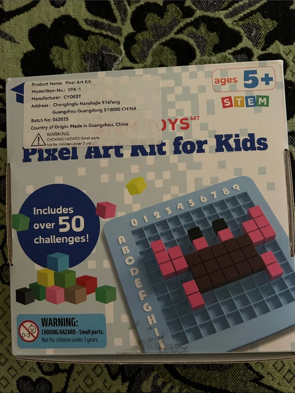 Pixel Art Kit for Kids - Pink, Yellow, Black